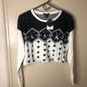 NWT cropped forever 21 holiday sweater